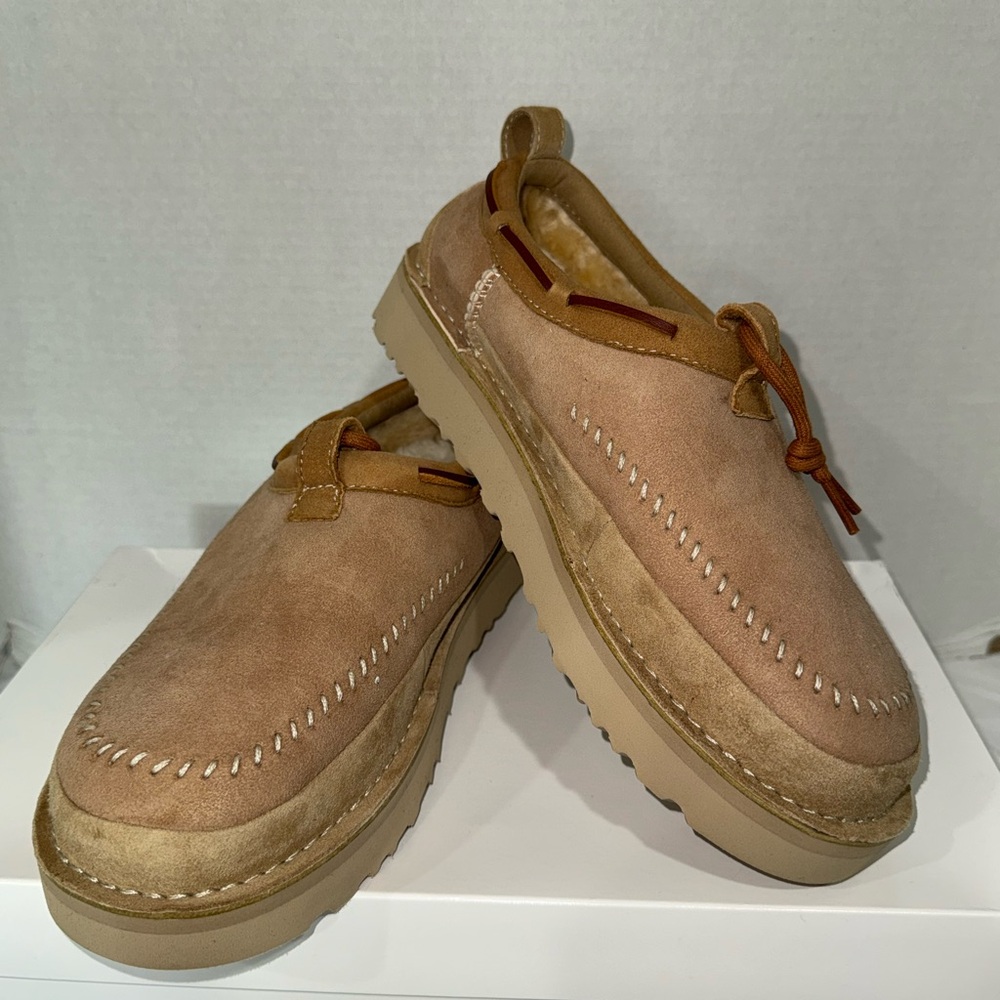 UGG Men's Light Brown Suede Slip-Ons